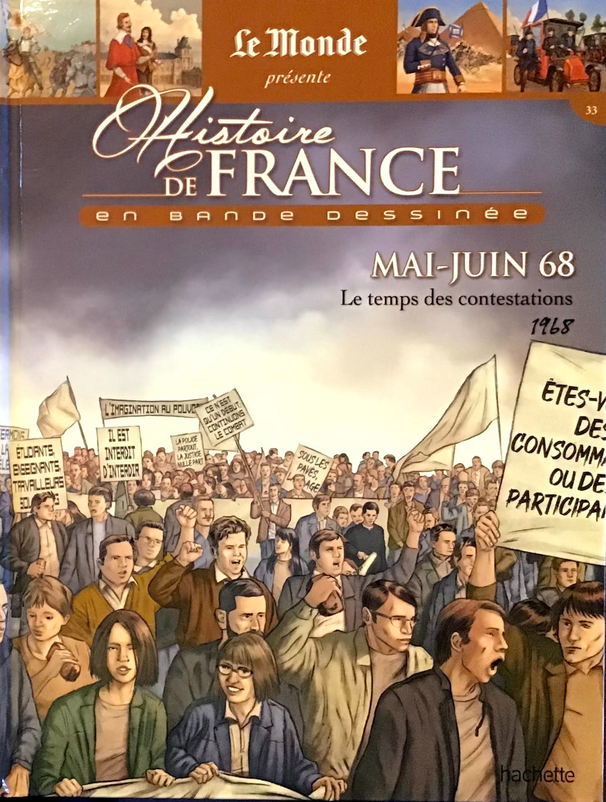 Couverture de l'album Histoire de France en bande dessinée Tome 59 Mai-Juin 68 le temps des contestations 1968