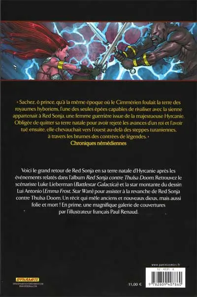 Verso de l'album Red Sonja Tome 6 Le Dieu Doom