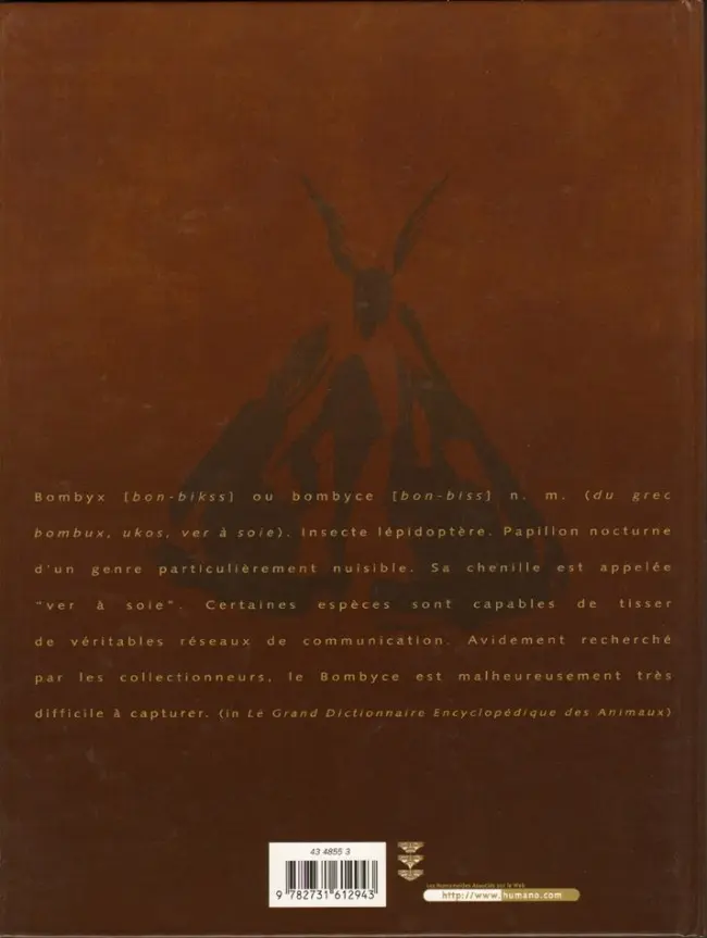 Verso de l'album Le Réseau Bombyce Tome 1 Papillons de nuit