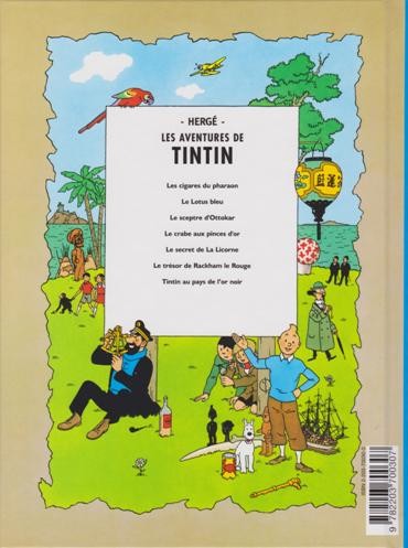 Verso de l'album Tintin Tome 8 Le sceptre d'Ottokar
