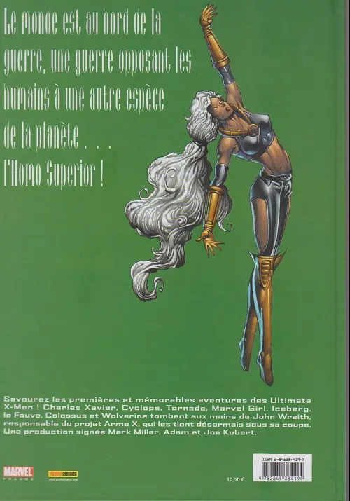 Verso de l'album Ultimate X-Men Tome 6 Au cœur des ténèbres