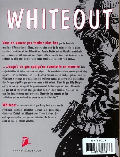 Verso de l'album Whiteout Tome 1