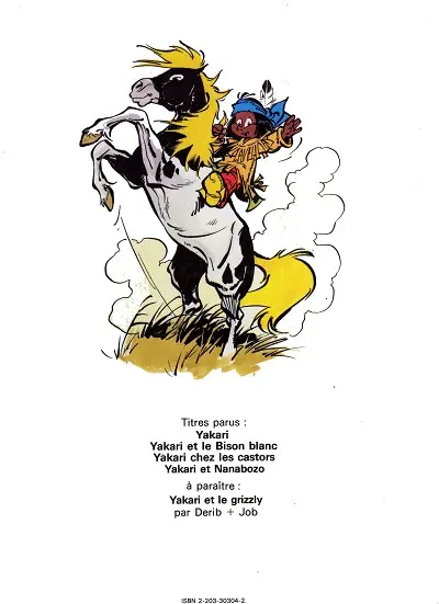 Verso de l'album Yakari Tome 4 Yakari et Nanabozo