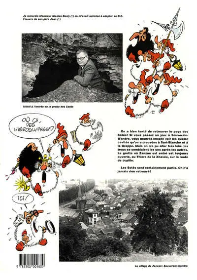 Verso de l'album Zanzan sabots d'or Au pays des Sotês