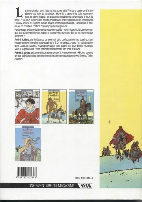 Verso de l'album Les 7 Vies de l'Épervier Tome 2 Le temps des chiens