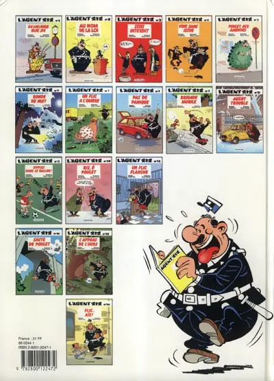 Verso de l'album L'Agent 212 Tome 8 Pas de panique