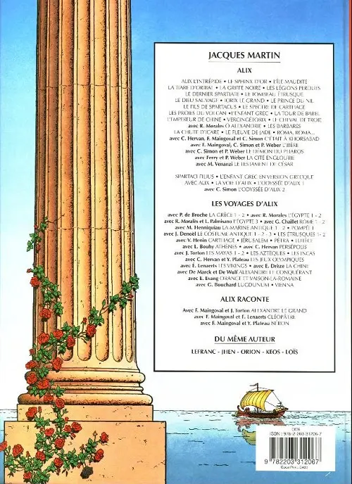 Verso de l'album Alix Tome 3 L'île maudite