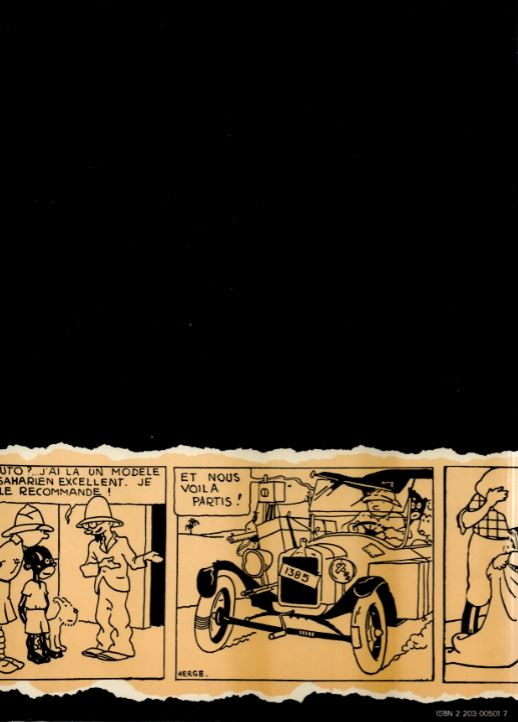 Verso de l'album Archives Hergé Tome 1