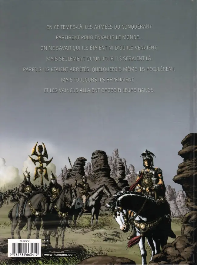 Verso de l'album Les Armées du conquérant