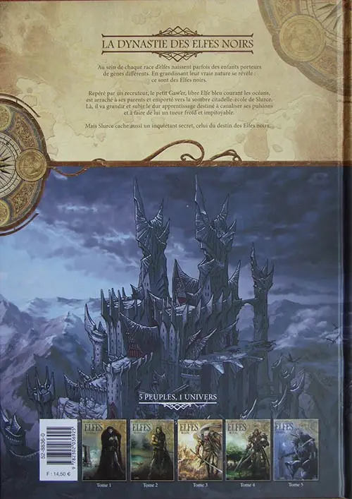 Verso de l'album Elfes Tome 5 La Dynastie des Elfes noirs