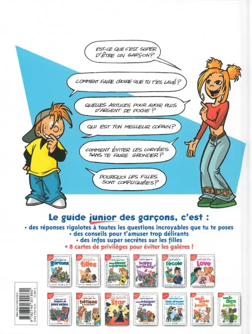 Verso de l'album Les guides junior Tome 1 Le guide junior des garçons