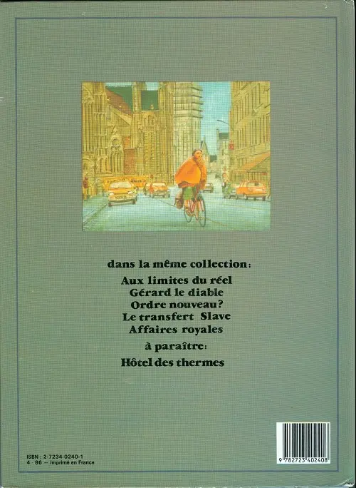 Verso de l'album Jaunes Tome 2 Gérard le diable