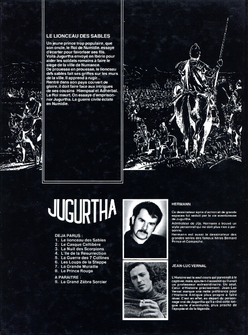 Verso de l'album Jugurtha Tome 1 Le lionceau des sables