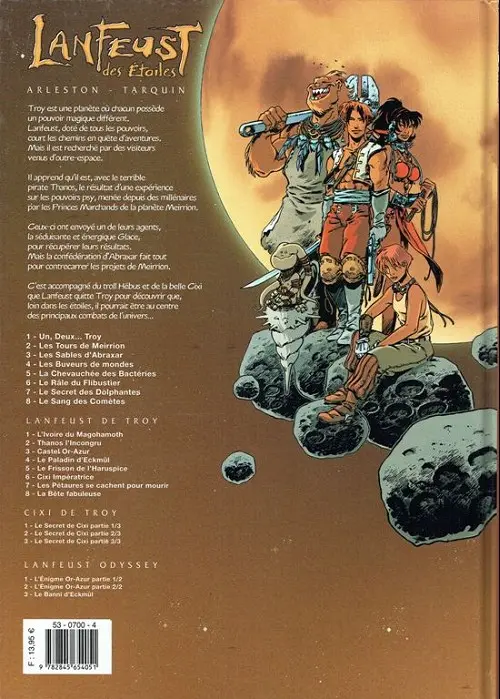 Verso de l'album Lanfeust des Étoiles Tome 2 Les tours de Meirrion