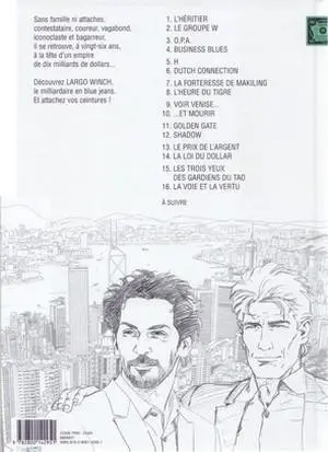 Verso de l'album Largo Winch Tome 1 L'héritier