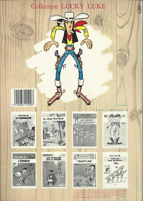 Verso de l'album Lucky Luke Tome 8 Lucky Luke et Phil Defer