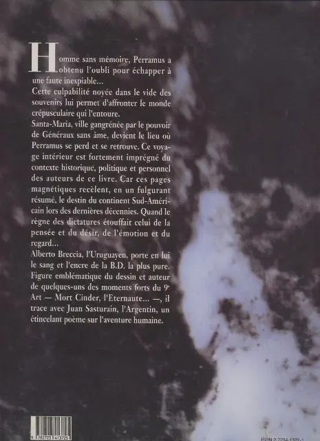 Verso de l'album Perramus Tome 1-2 Le pilote de l'oubli et L'âme de la cité