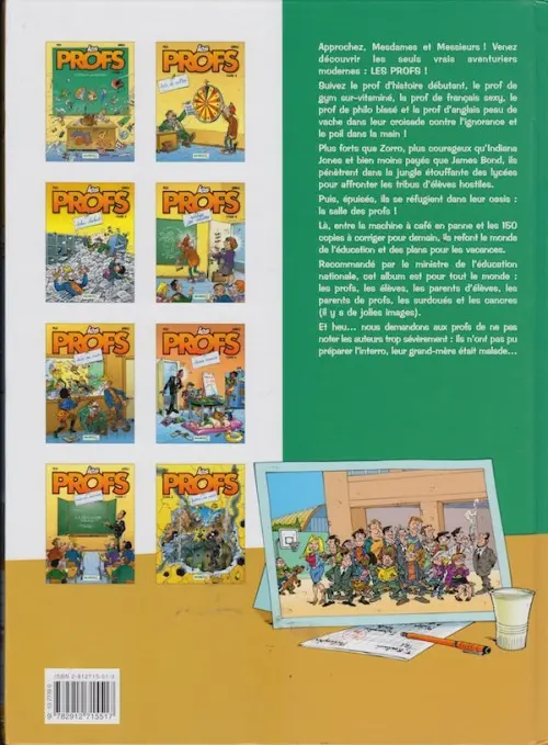 Verso de l'album Les Profs Tome 4 Rentrée des artistes