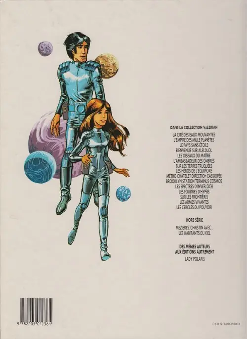 Verso de l'album Valérian Tome 8 Les héros de l'Equinoxe