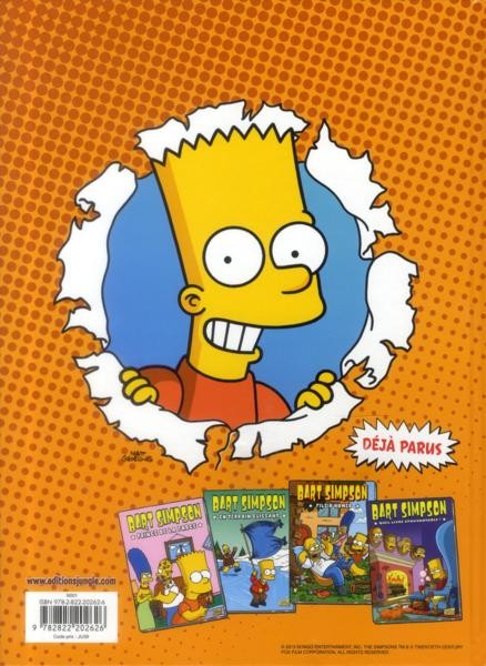 Verso de l'album Bart Simpson Tome 5 Délirant juvénile
