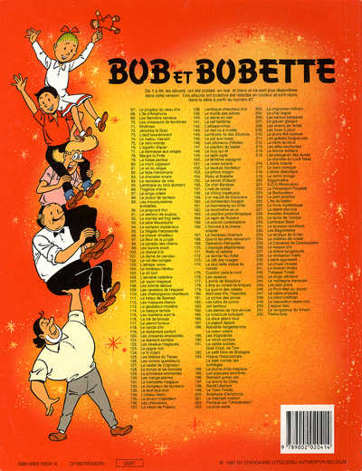 Verso de l'album Bob et Bobette Tome 252 Pleine lune