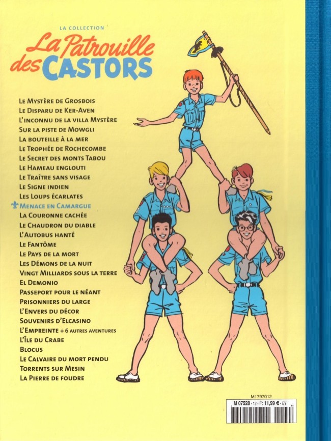 Verso de l'album La Patrouille des Castors La collection - Hachette Tome 12 Menace en Camargue