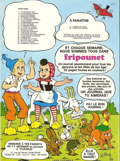 Verso de l'album Sylvain et Sylvette Tome 25 La malle à malices
