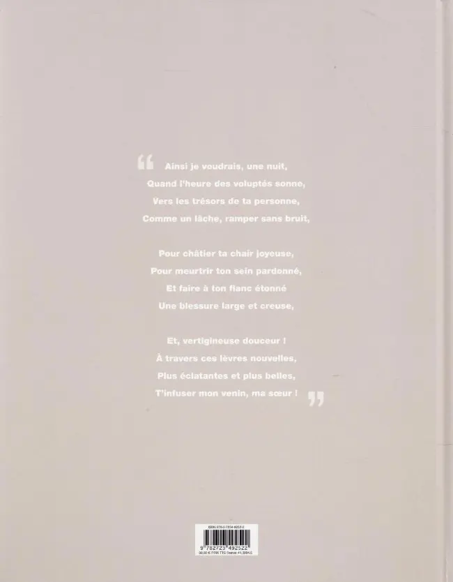 Verso de l'album Les fleurs du mal