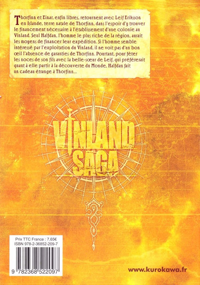 Verso de l'album Vinland Saga Volume 15