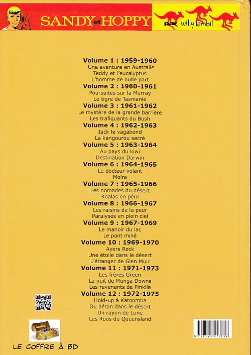 Verso de l'album Sandy & Hoppy Intégrale volume 11: 1971-1973