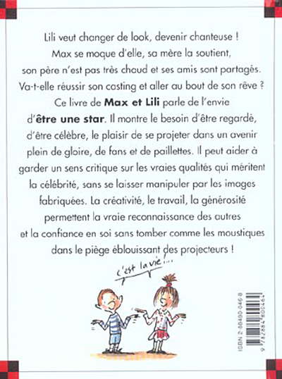 Verso de l'album Ainsi va la vie Tome 65 Lili veut être une star