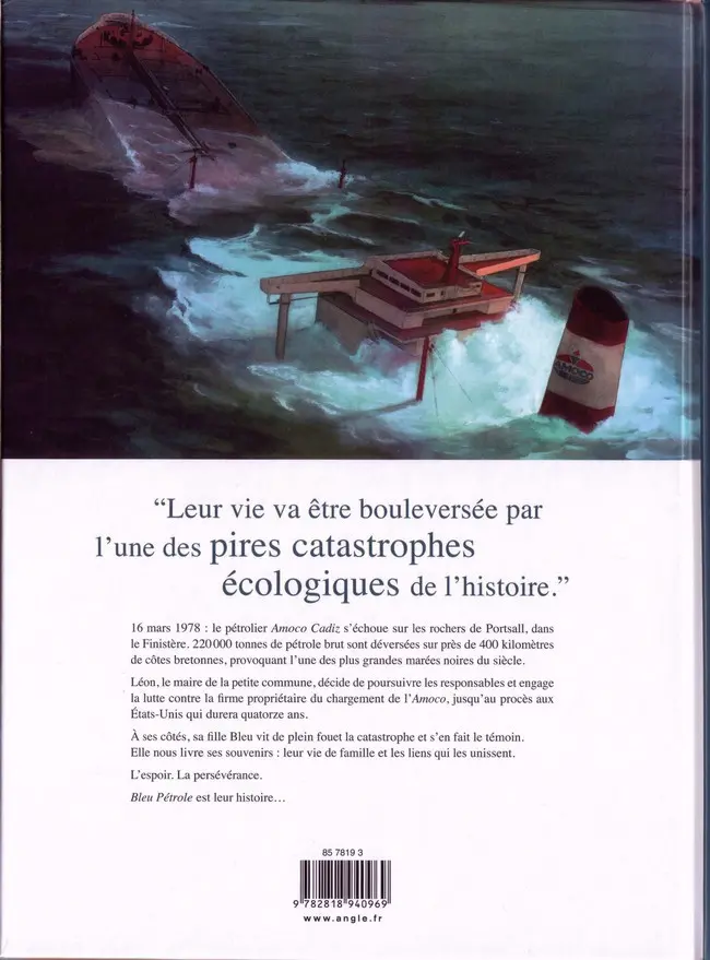 Verso de l'album Bleu pétrole