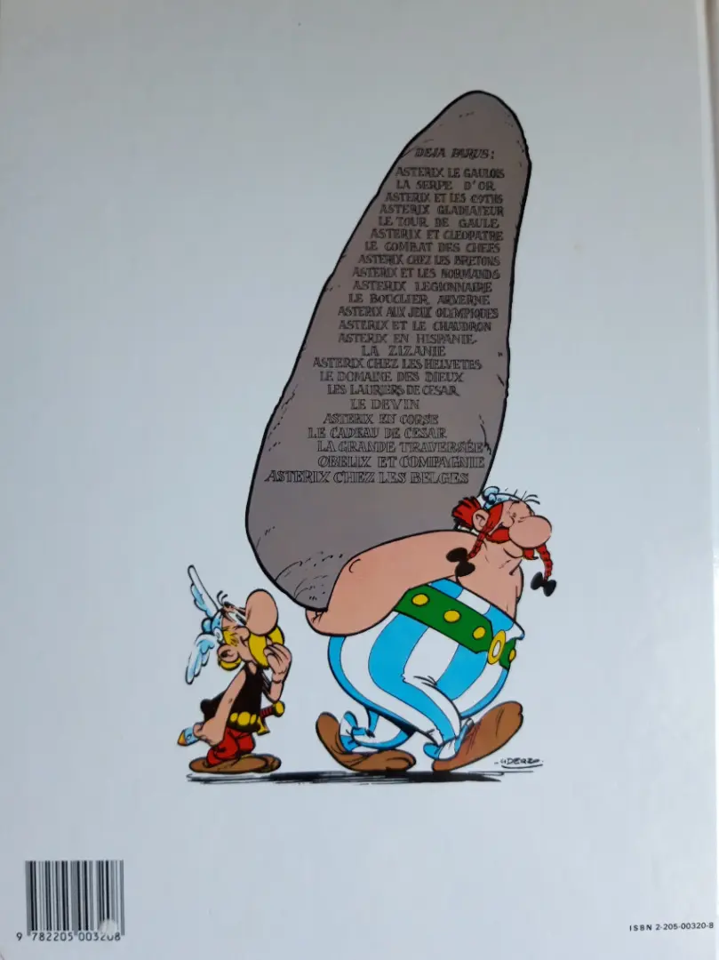 Verso de l'album Astérix Tome 12 Astérix aux jeux Olympiques