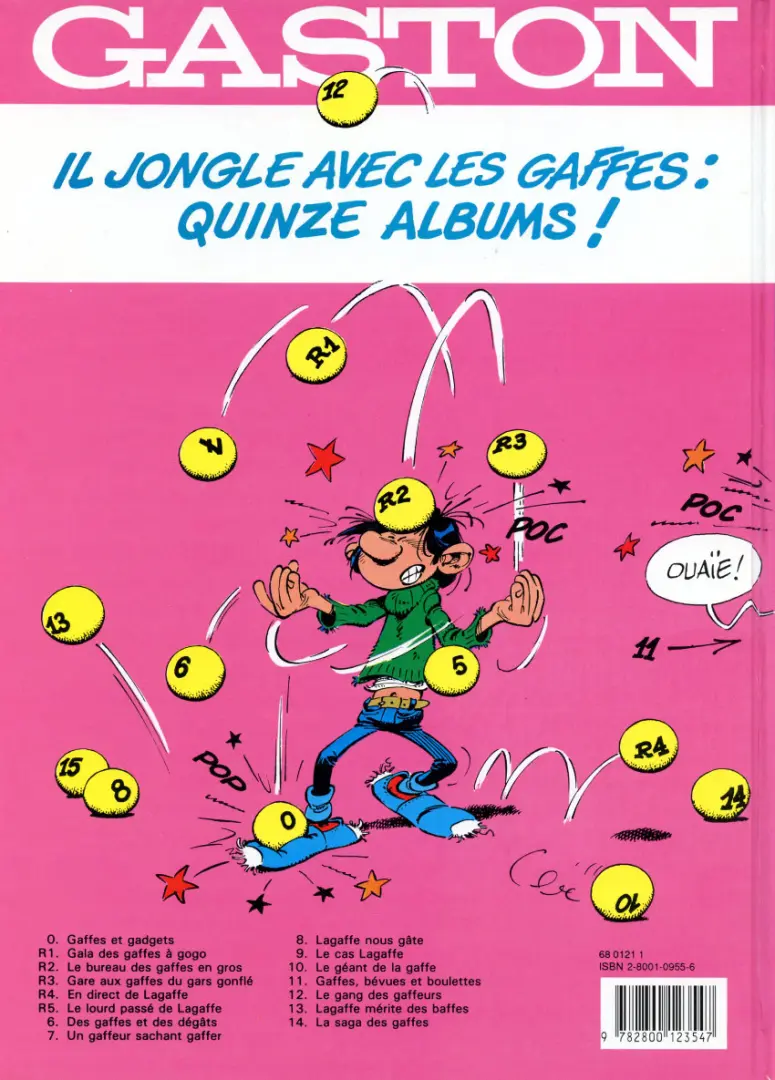 Verso de l'album Gaston Tome 14 La saga des gaffes