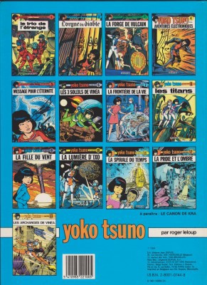 Verso de l'album Yoko Tsuno Tome 11 La Spirale du temps