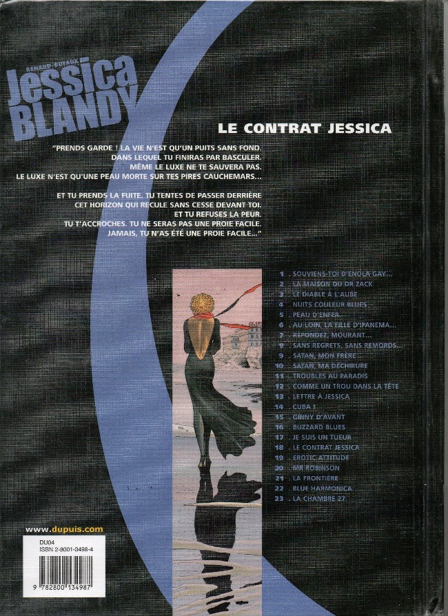 Verso de l'album Jessica Blandy Tome 18 Le contrat Jessica