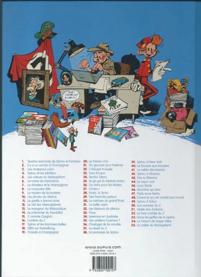 Verso de l'album Spirou et Fantasio Tome 17 Spirou et les hommes-bulles