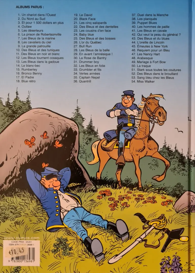 Verso de l'album Les Tuniques Bleues Tome 49 Mariage à Fort Bow