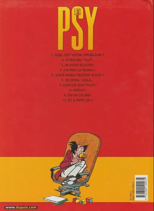 Verso de l'album Les Psy Tome 1 Quel est votre problème ?