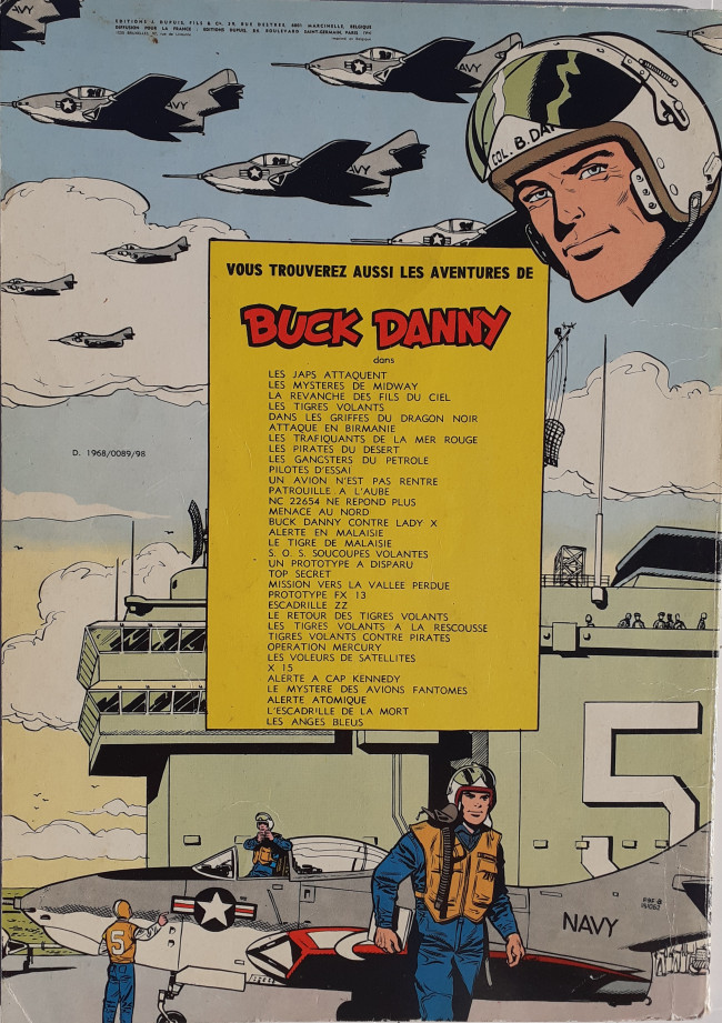Verso de l'album Buck Danny Tome 4 Tigres volants