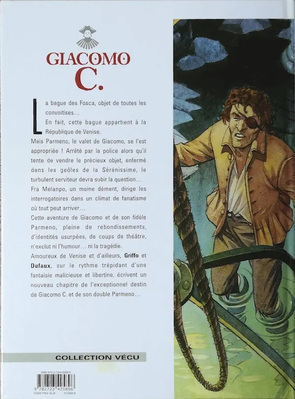 Verso de l'album Giacomo C. Tome 6 La bague des Fosca