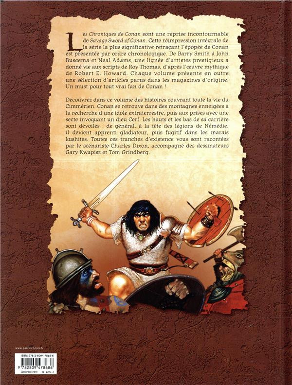 Verso de l'album Les Chroniques de Conan Tome 25 1988 (I)