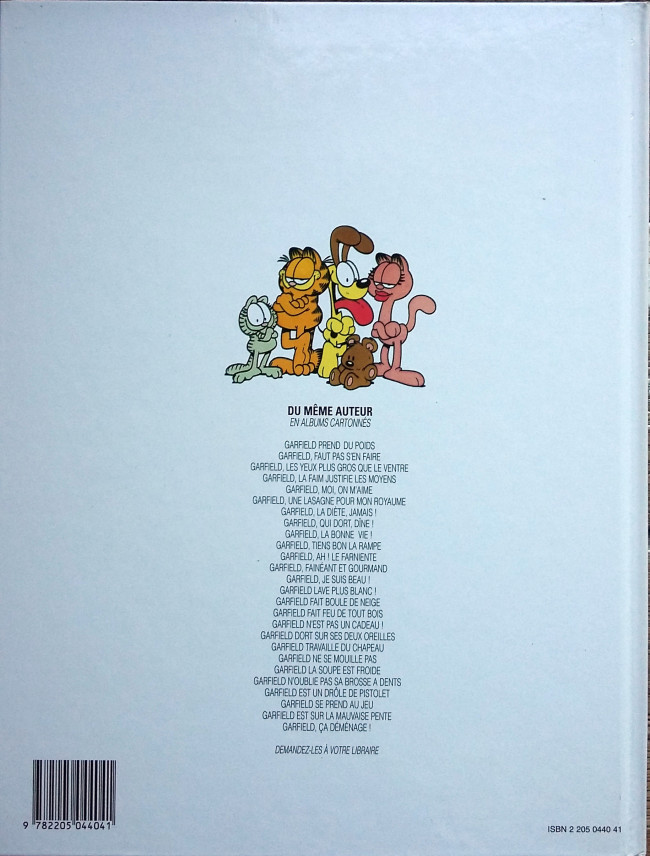 Verso de l'album Garfield Tome 21 La soupe est froide!