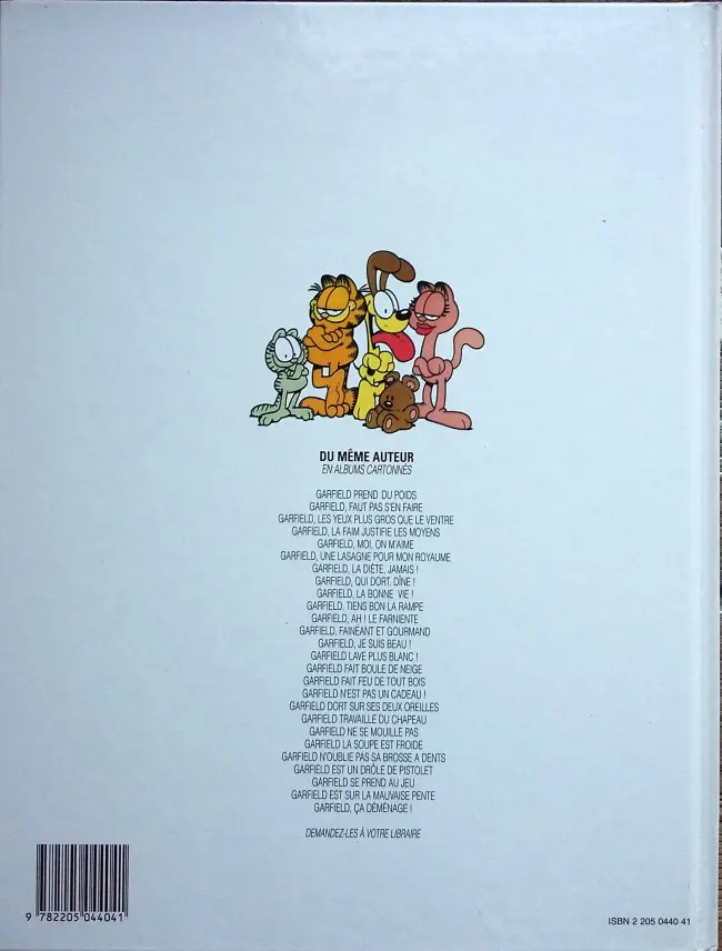 Verso de l'album Garfield Tome 21 La soupe est froide!