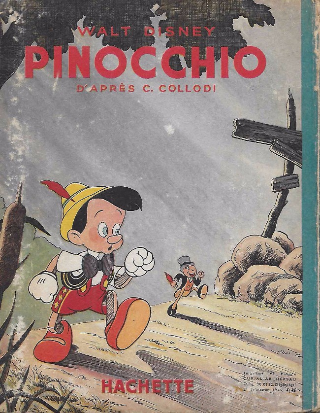 Verso de l'album Walt Disney (Hachette) Silly Symphonies Tome 17 Pinocchio