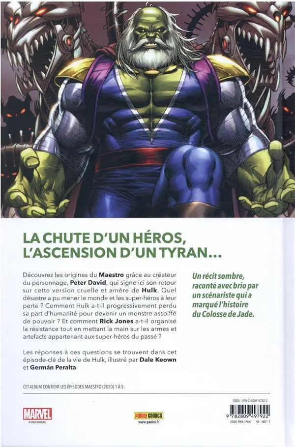 Verso de l'album Maestro Tome 1 Symphonie en gamma majeur