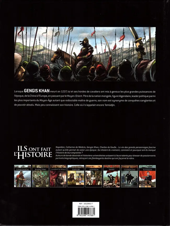 Verso de l'album Ils ont fait l'Histoire Tome 6 Gensis Khan