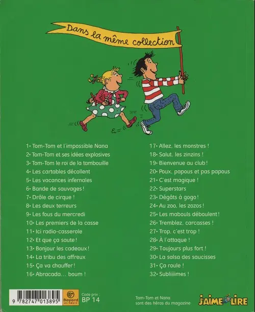 Verso de l'album Tom-Tom et Nana Tome 11 Ici radio-casserole