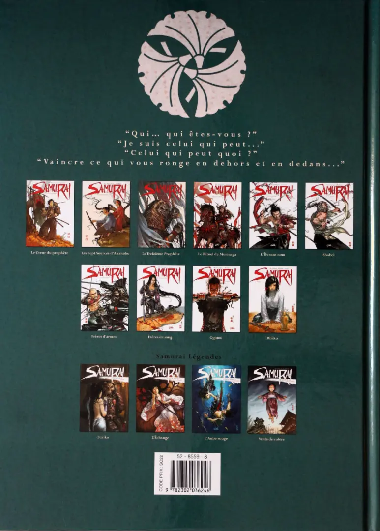 Verso de l'album Samurai Légendes Tome 2 L'échange