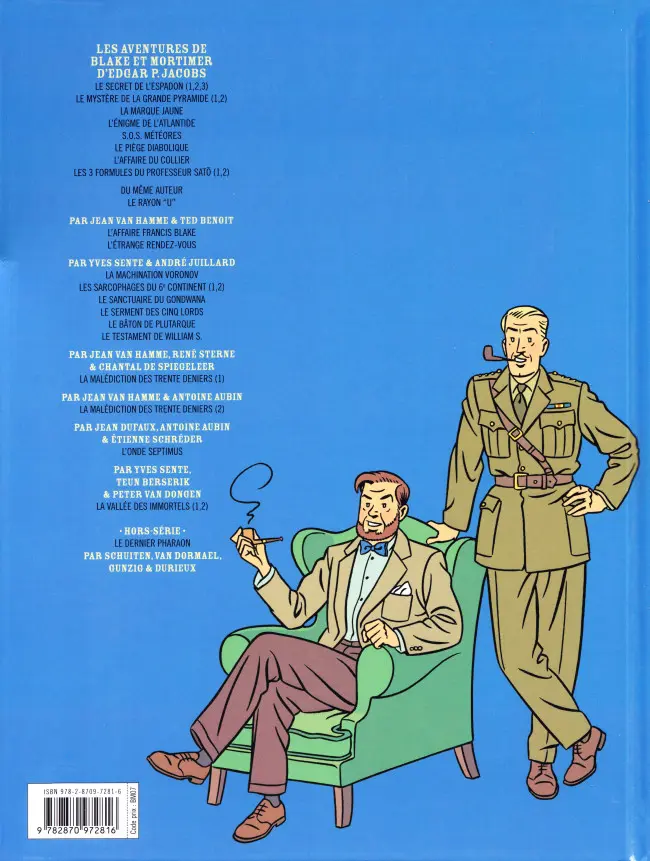 Verso de l'album Blake et Mortimer Tome 26 La Vallée des Immortels - Tome 2 - Le Millième Bras du Mékong